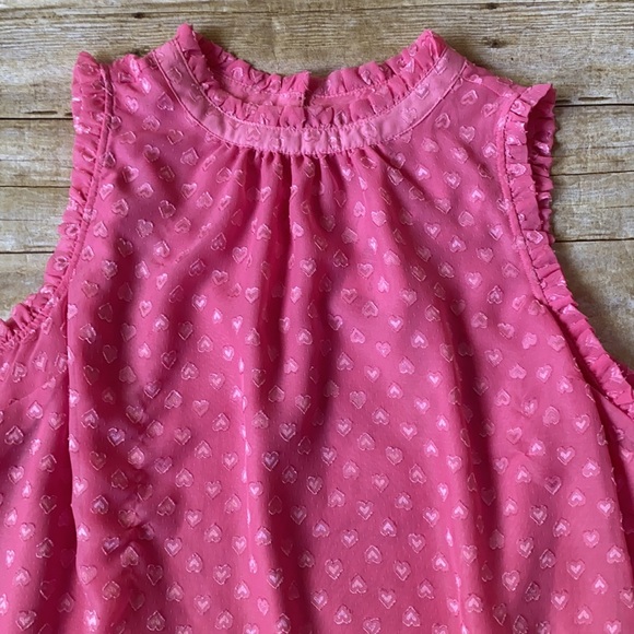 NWT Torrid Pink Heart Clip-Dot Mock Neck Top Size 0 (Large/12) - Picture 6 of 10